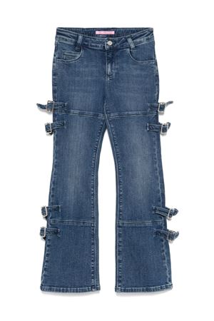 Jeans in misto cotone blu MISS BLUMARINE KIDS | IF4058D444877777